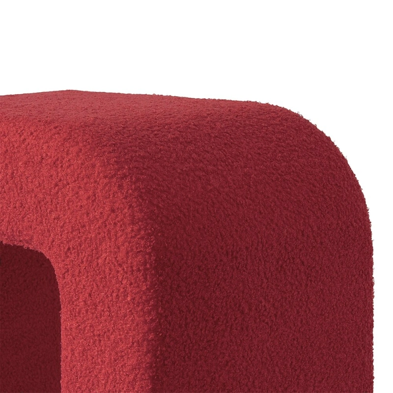 Accent Upholstered Ottoman, N Shaped