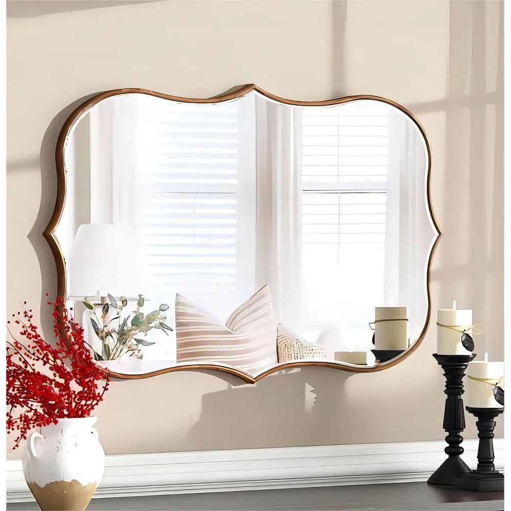 SHYFOY Large Vintage Mirrors for Living Room Wall Decor Gold