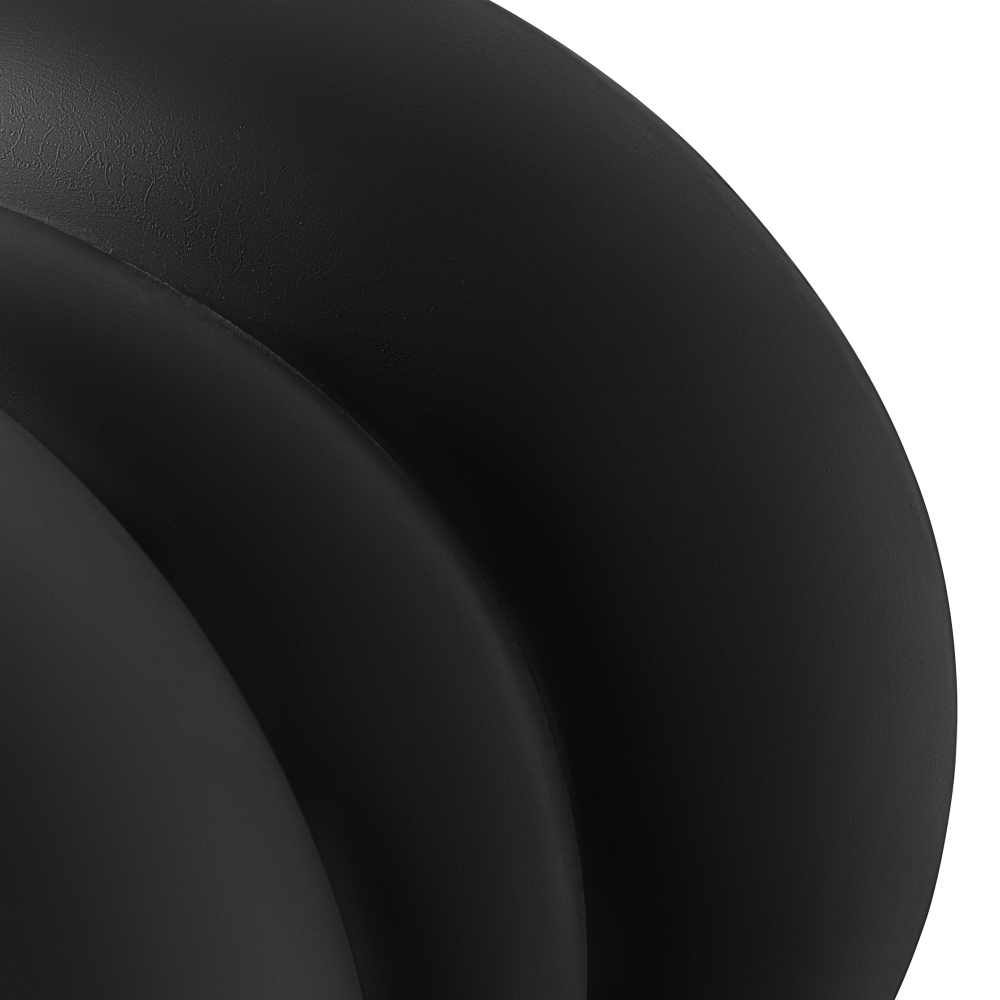 Black Round Stone Side Table End Table