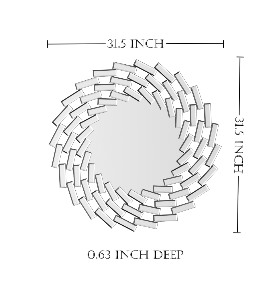 SHYFOY Framless Gear Accent Mirror for Wall / SF-WM032