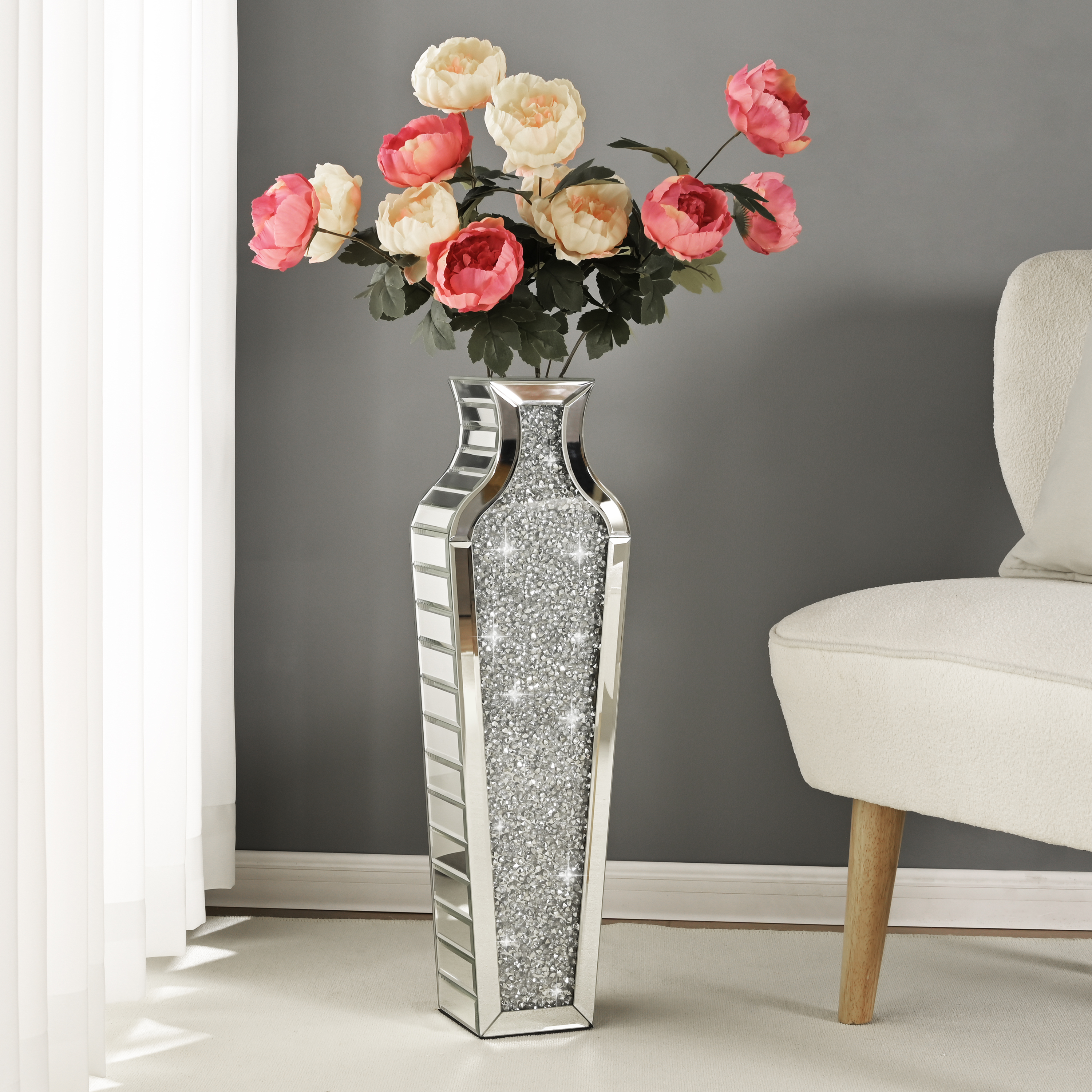 SHYFOY Handmade Crystal Glass Floor Vase / SF-FV148