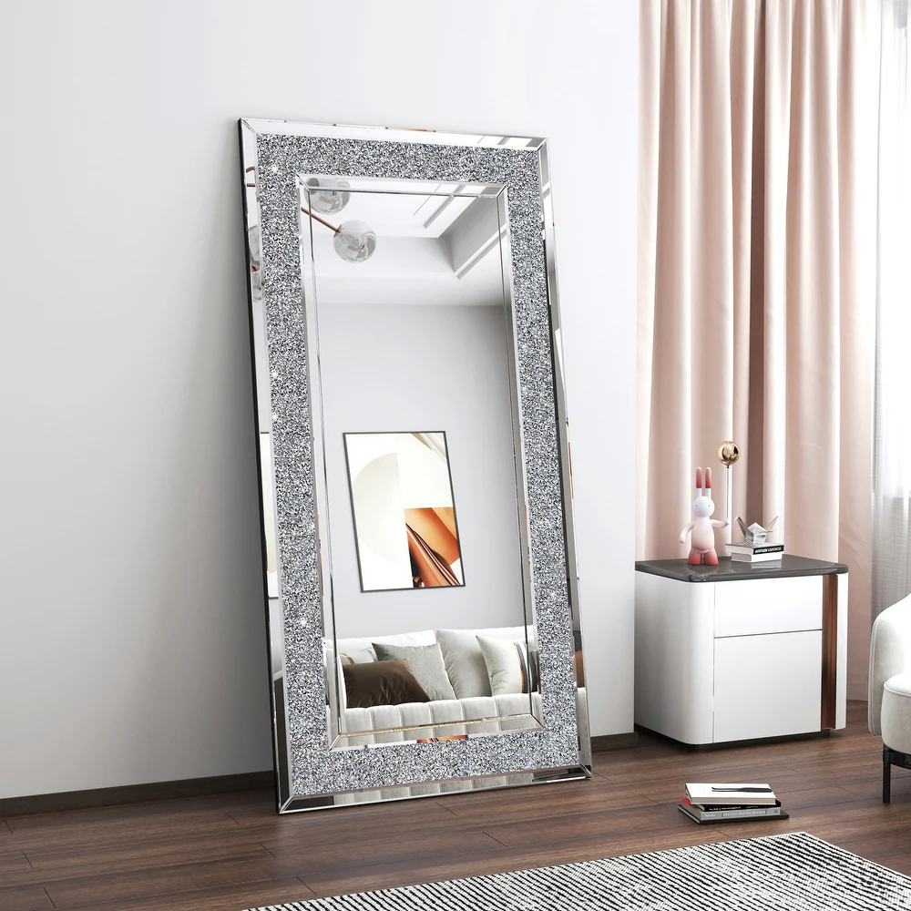 SHYFOY Crushed Diamond Wide Full Length Mirror