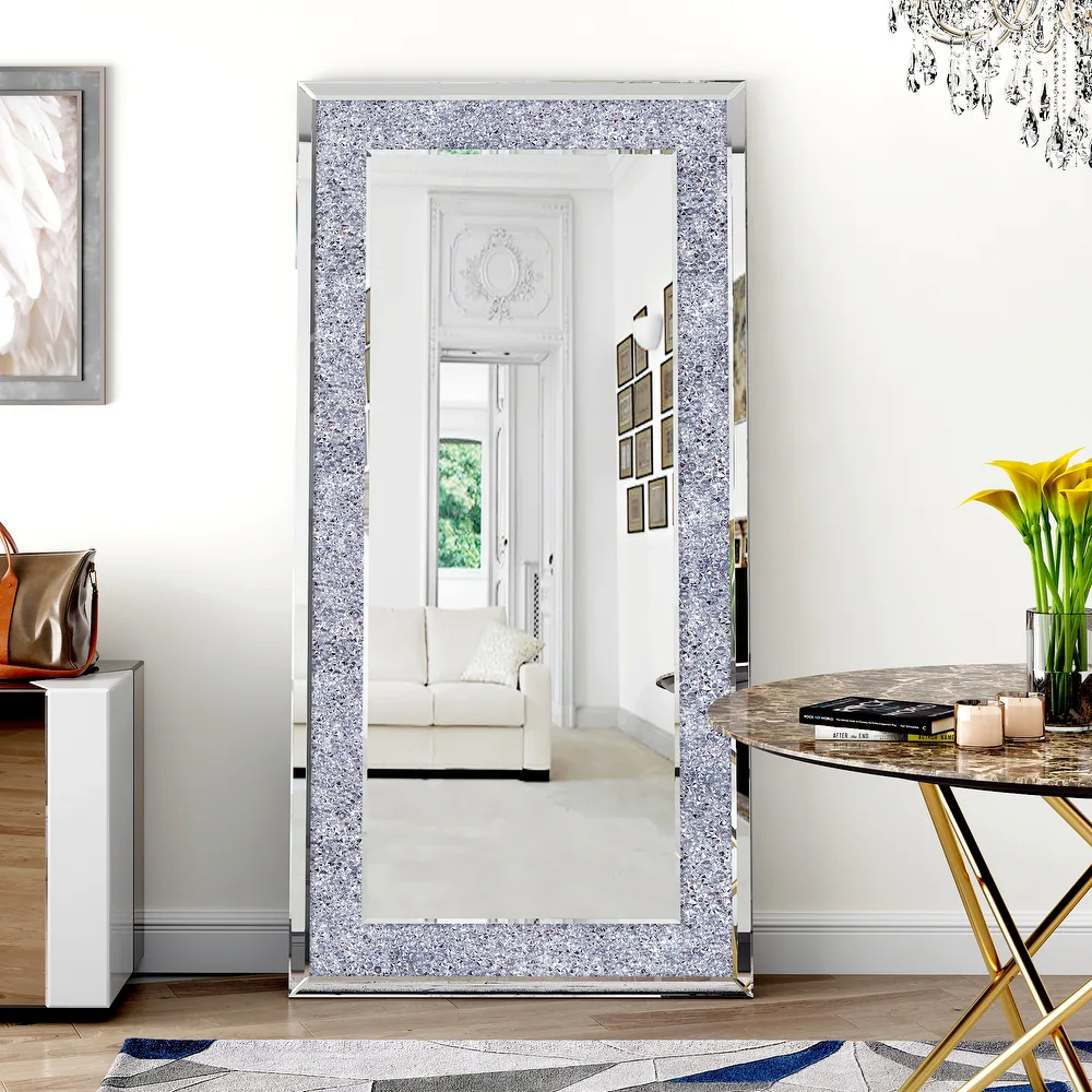 SHYFOY Crushed Diamond Wide Full Length Mirror