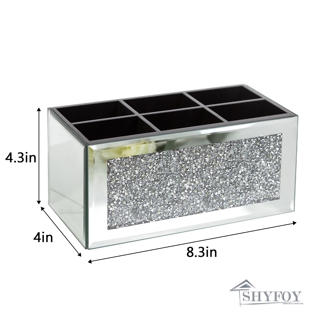SHYFOY Crushed Diamond Three Compartments Deluxe Cosmetic Makeup Beauty Organizer / SF-MP043