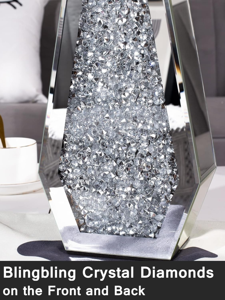 SHYFOY Silver 12'' Indoor / Outdoor Glass Table Vase / SF-MP125