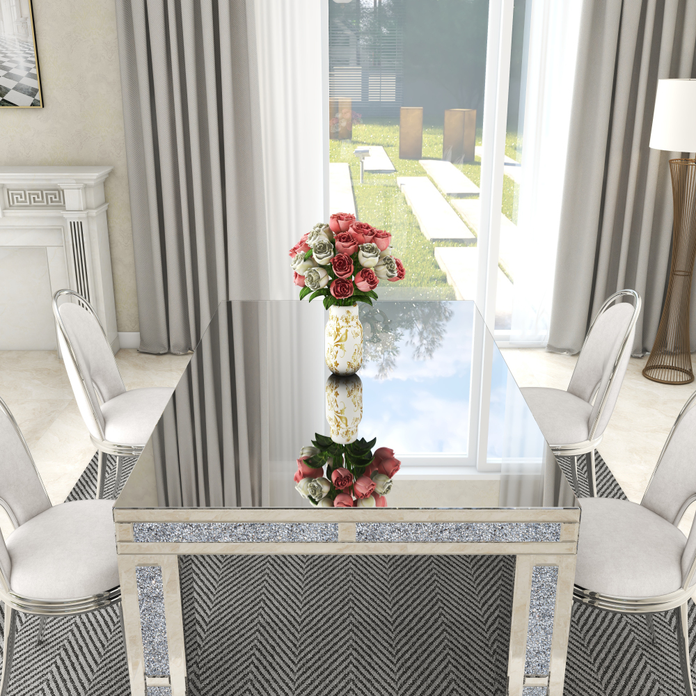 Rectangular Dining Table with Crushed Diamond /SF-DT185
