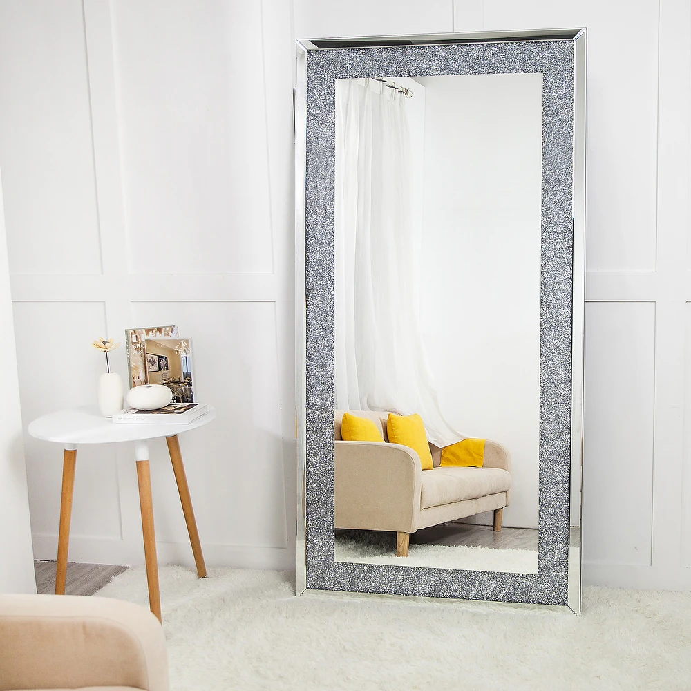 SHYFOY Crushed Diamond Wide Full Length Mirror
