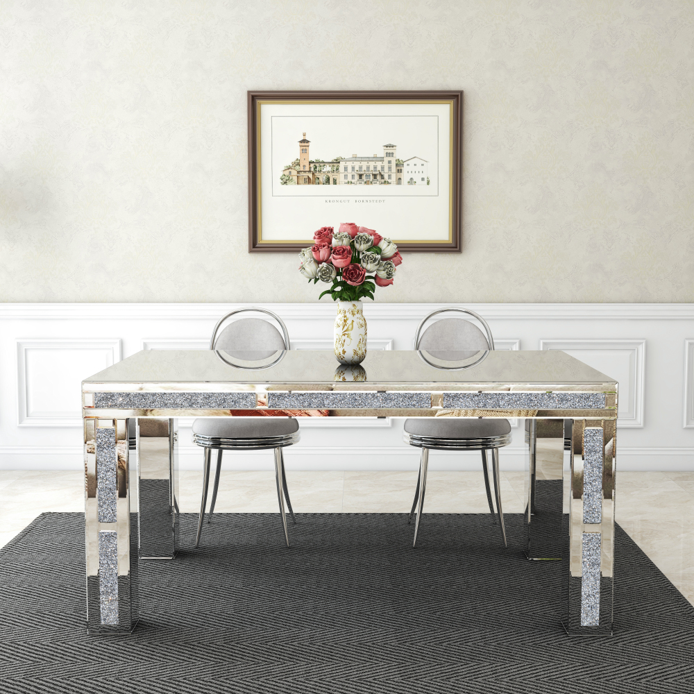 Rectangular Dining Table with Crushed Diamond /SF-DT185