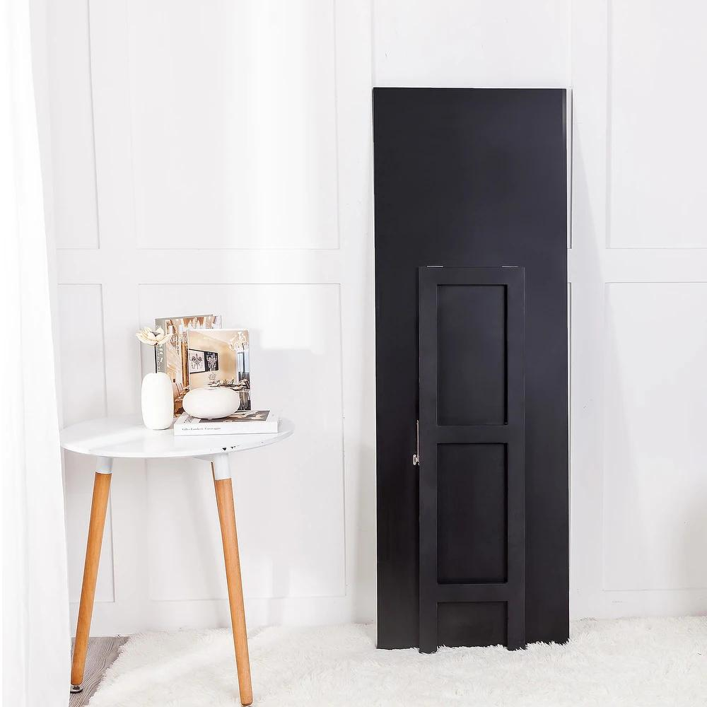 SHYFOY Sparkly Freestanding Long Mirror with Crushed Diamond, Rectangle Full Length Floor Mirror
