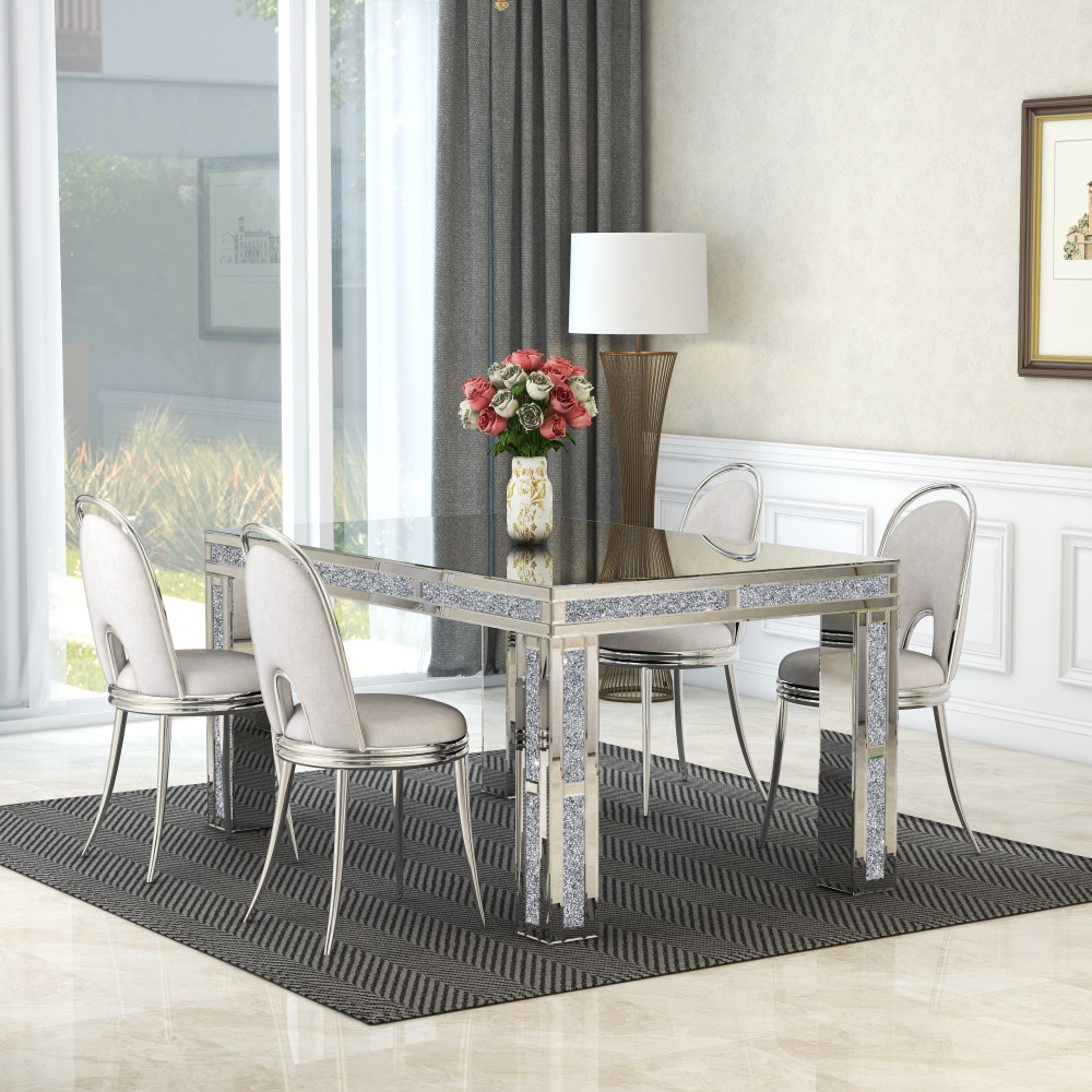 Rectangular Dining Table with Crushed Diamond /SF-DT185