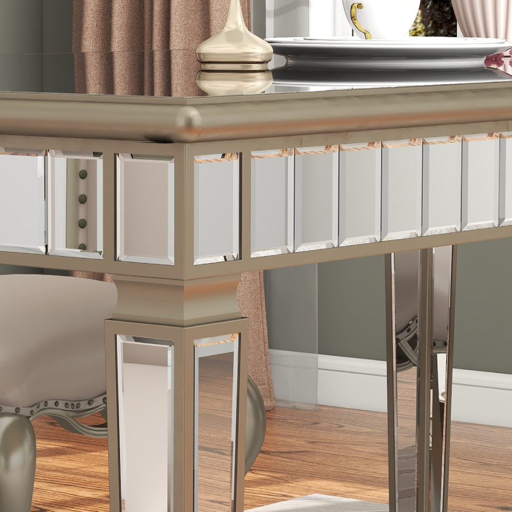 Glam Mirror Wood Rectangular Dining Table / SF-DT171