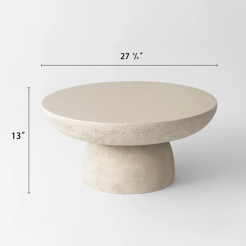 Travertine Round Coffee Tables Accent Center Table