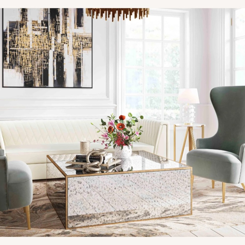Vintage Mirror Square Coffee Table