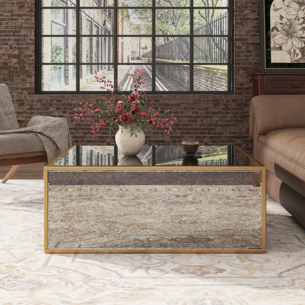 Vintage Mirror Square Coffee Table