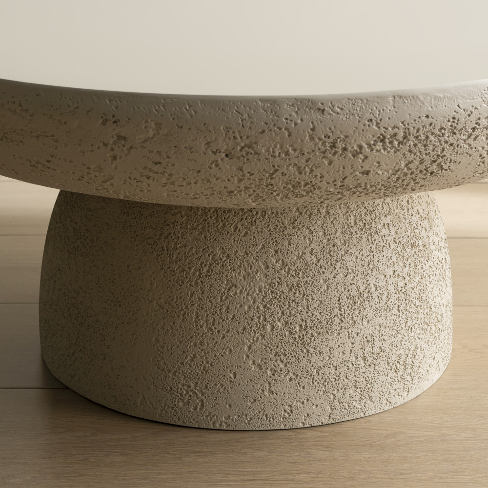 Travertine Round Coffee Tables Accent Center Table