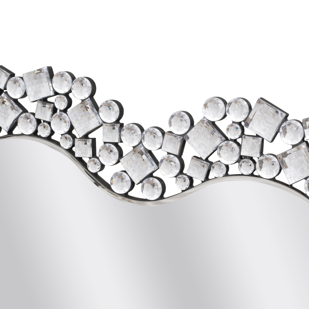Crystal Accent Heart Wall Mirror 30.7 in. W X 0.67 in. D X 27.56 in. H