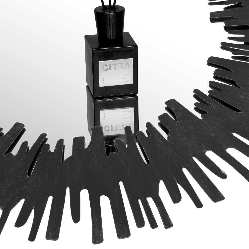 Sunburst Shape Wall Mirror Round Industrial Mirror - 33.5"×33.5"