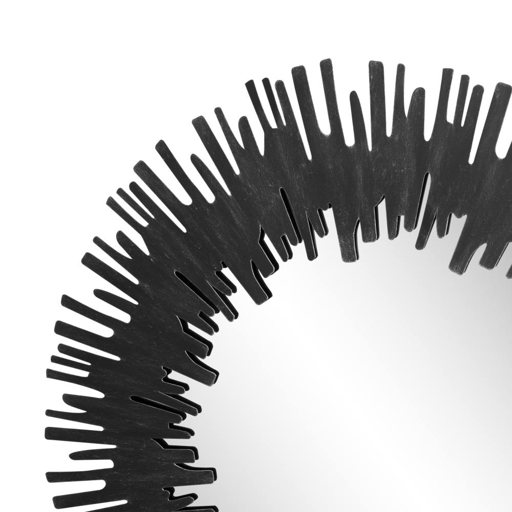 Sunburst Shape Wall Mirror Round Industrial Mirror - 33.5"×33.5"