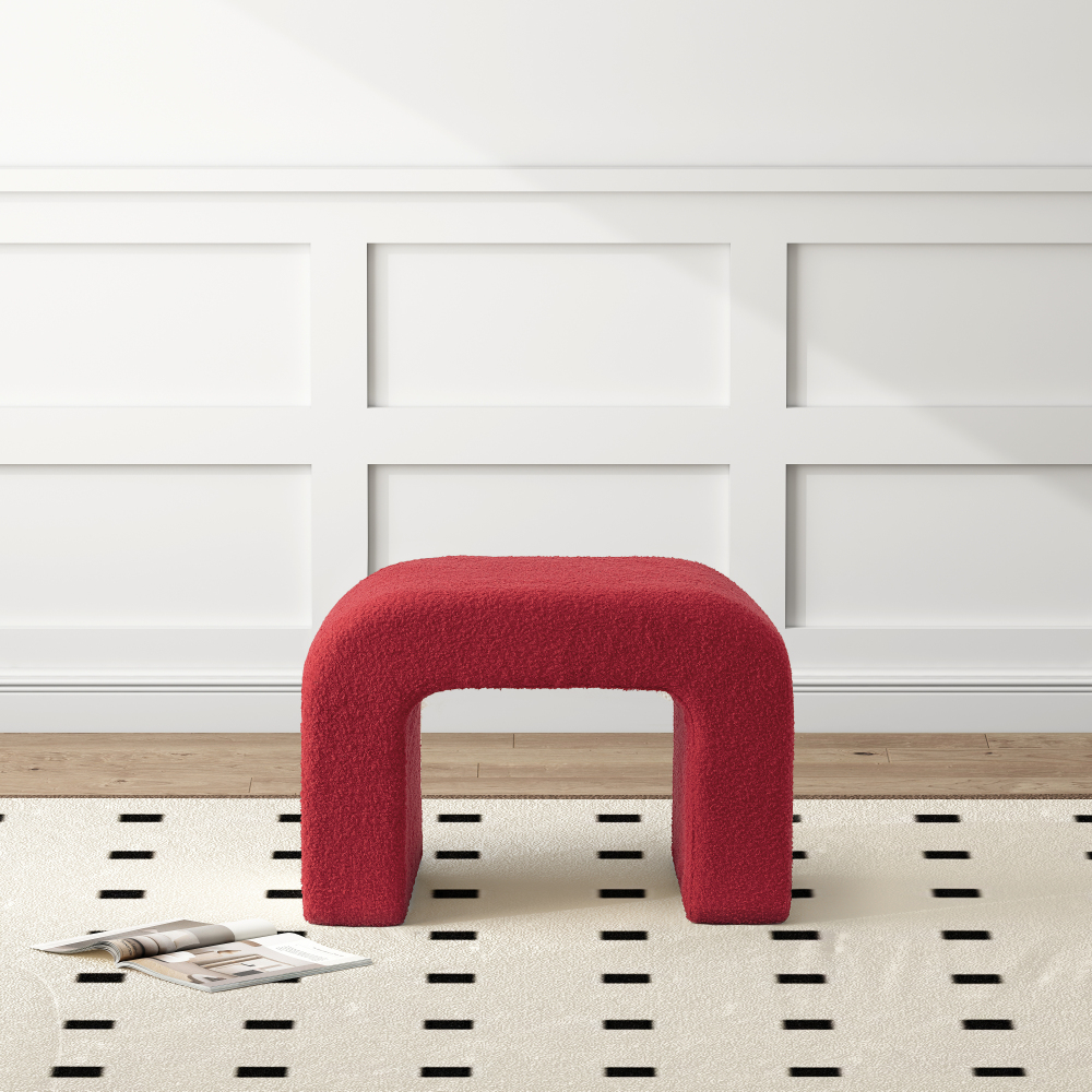 25.6'' Upholstered Foot Stool Modern Pouf Ottoman