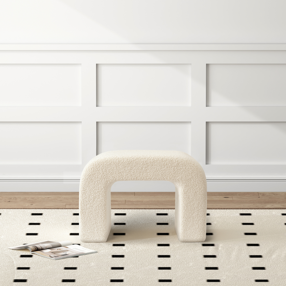 25.6'' Upholstered Foot Stool Modern Pouf Ottoman