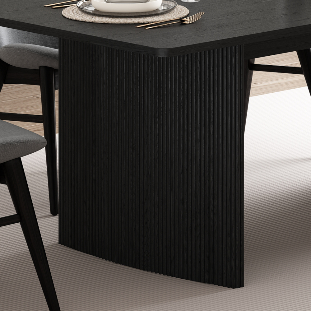 SF-DT485 Black  Modern Rectangular Extendable Dining Table