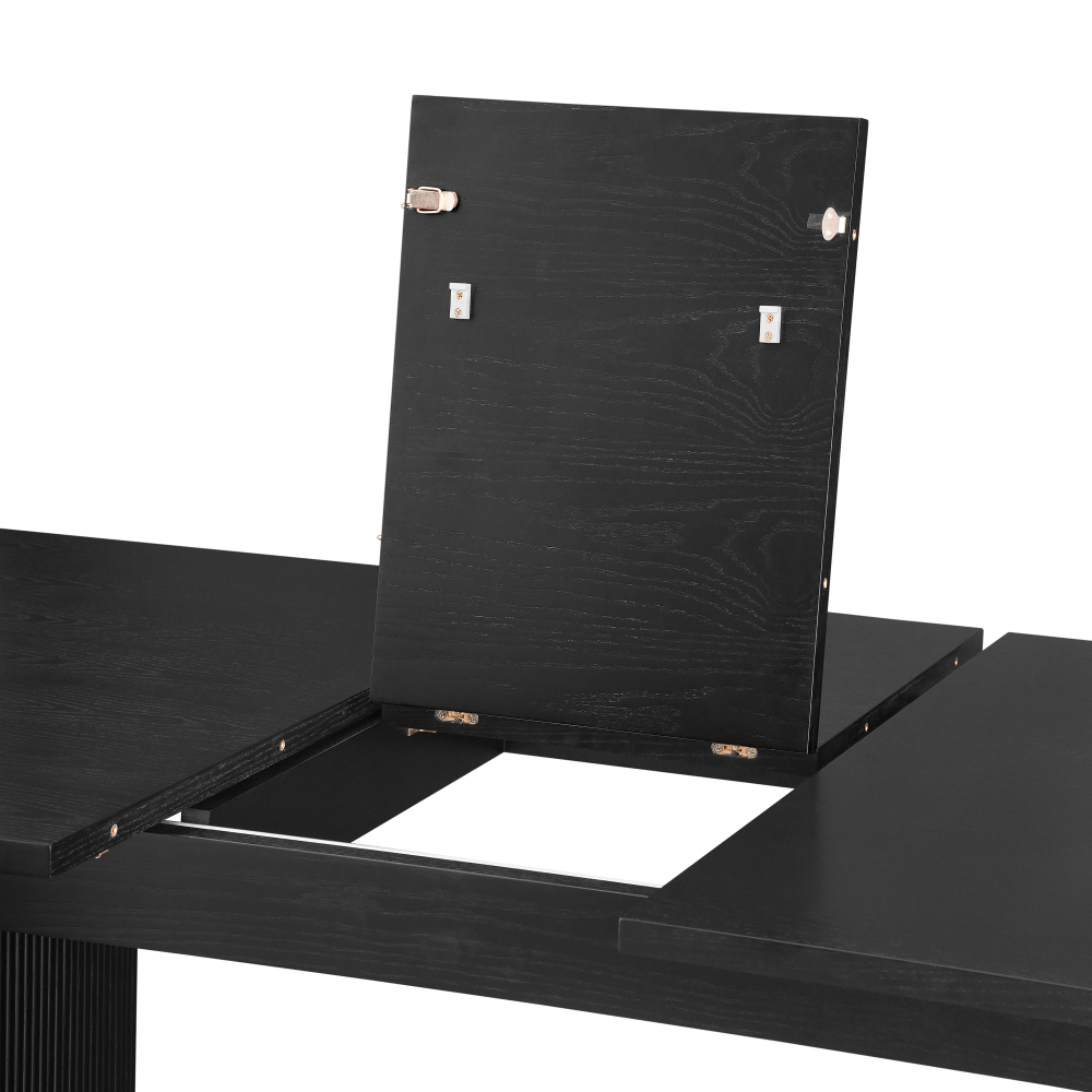 SF-DT485 Black  Modern Rectangular Extendable Dining Table