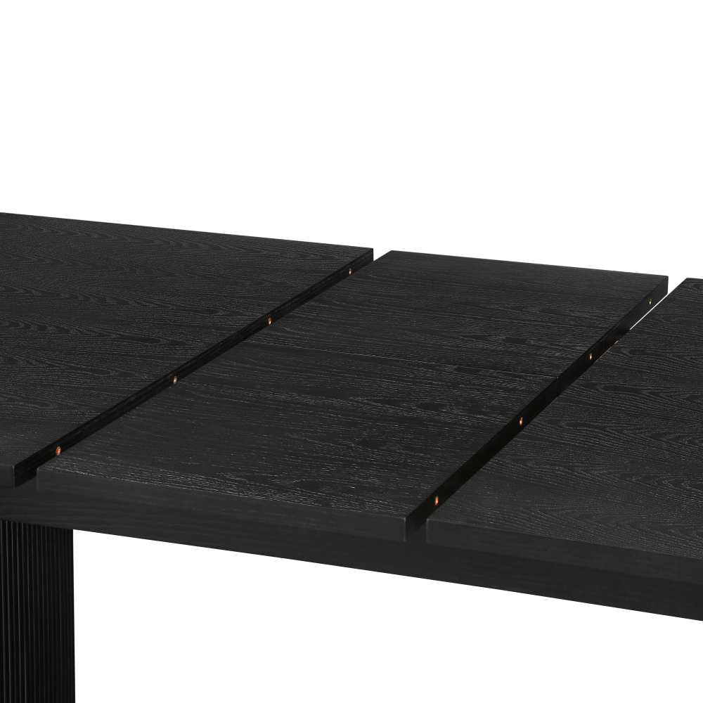 SF-DT485 Black  Modern Rectangular Extendable Dining Table