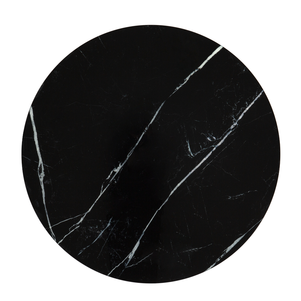 Black Mirrored Coffee Table with Marble Pattern  /SF-CF426
