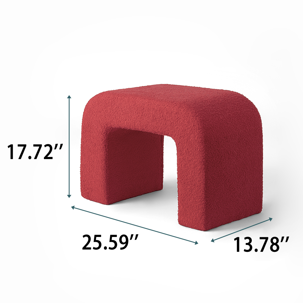 25.6'' Upholstered Foot Stool Modern Pouf Ottoman