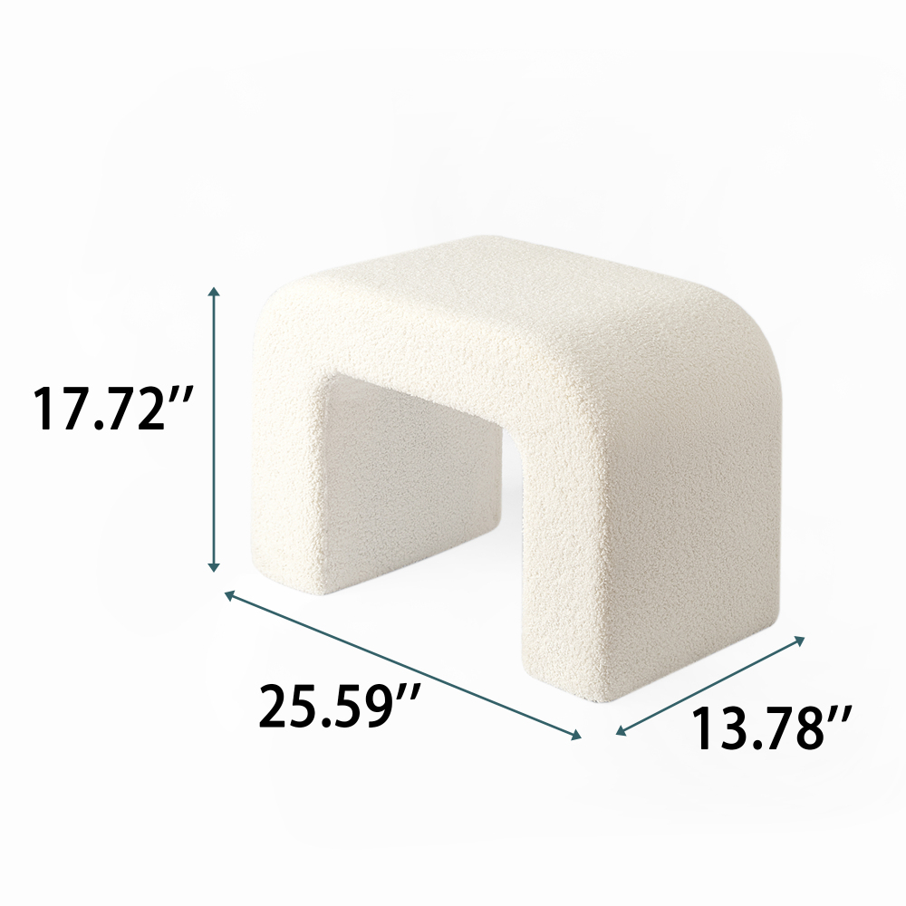 25.6'' Upholstered Foot Stool Modern Pouf Ottoman