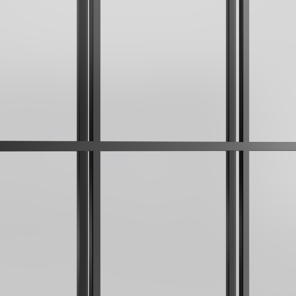 SHYFOY Antique Black Wall Mirror Metal Frame Accent Mirror - 35.44"×23.63"