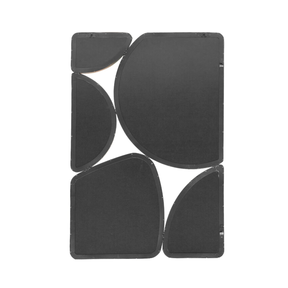 Antique Gold Mirror Wall Decorative, 35.4x23.6 Oblong Odd Mirrors Accent Abstract Mirror for Living Room