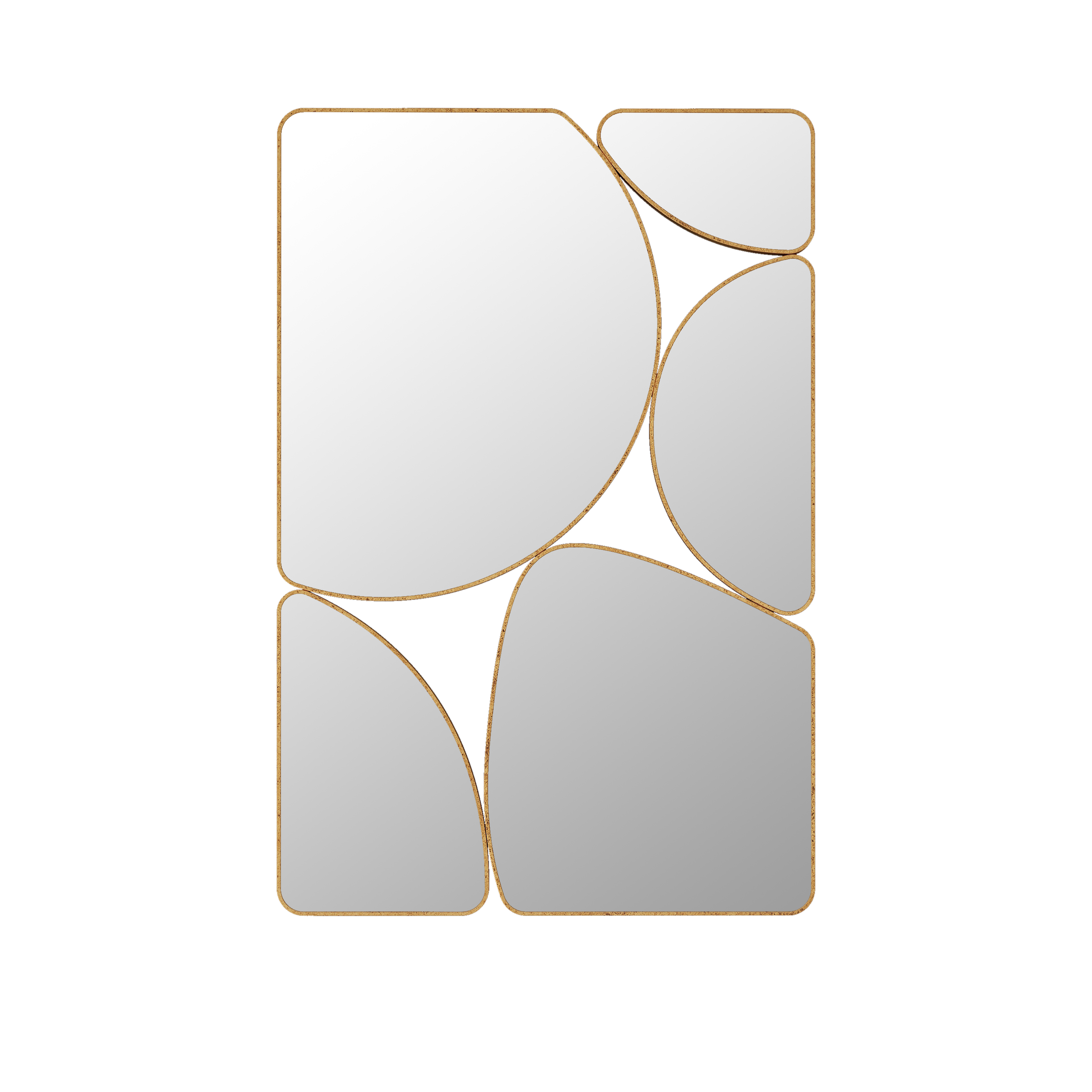 SHYFOY Modern Antique Gold Wall Mirror Metal Frame Accent Mirror