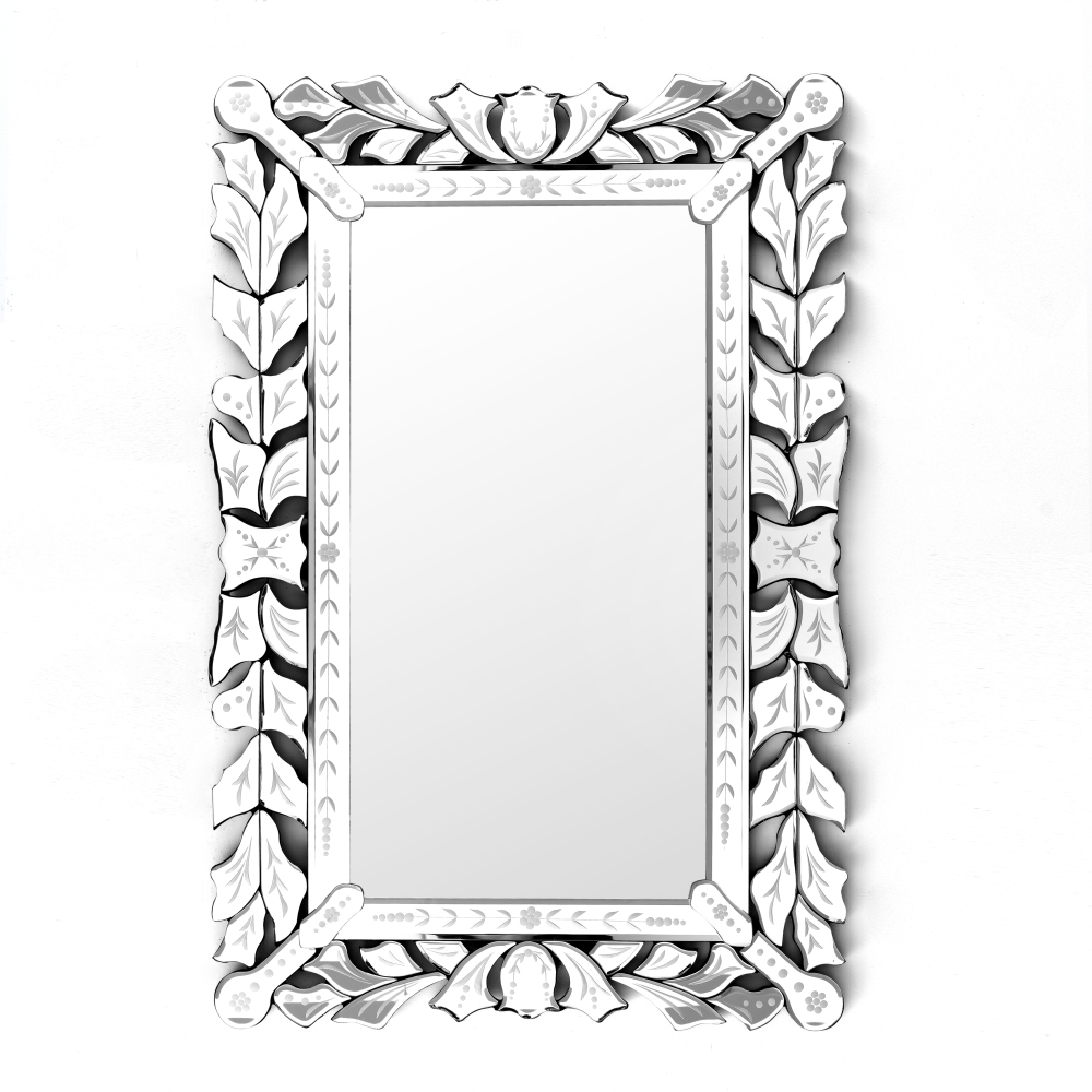 Rectangular Wall Mirror Modern Unique Frame Decor - 35.43"×23.43"