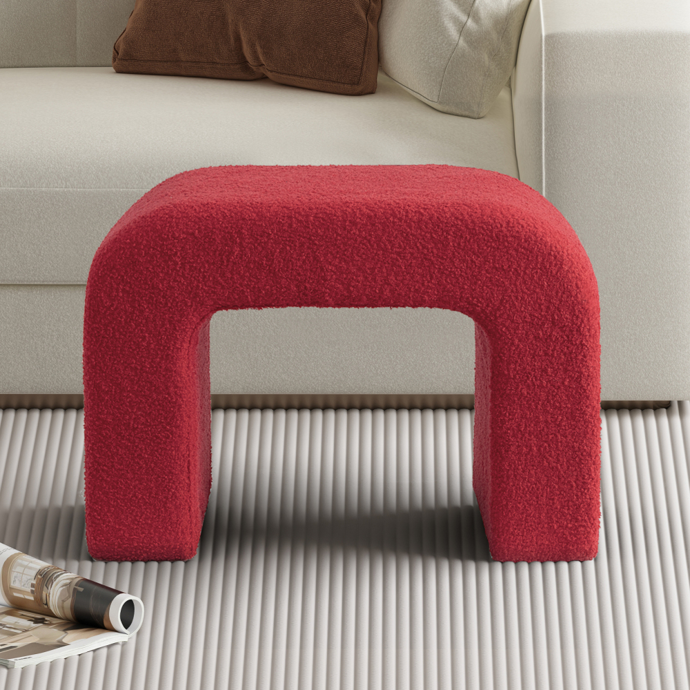 25.6'' Upholstered Foot Stool Modern Pouf Ottoman