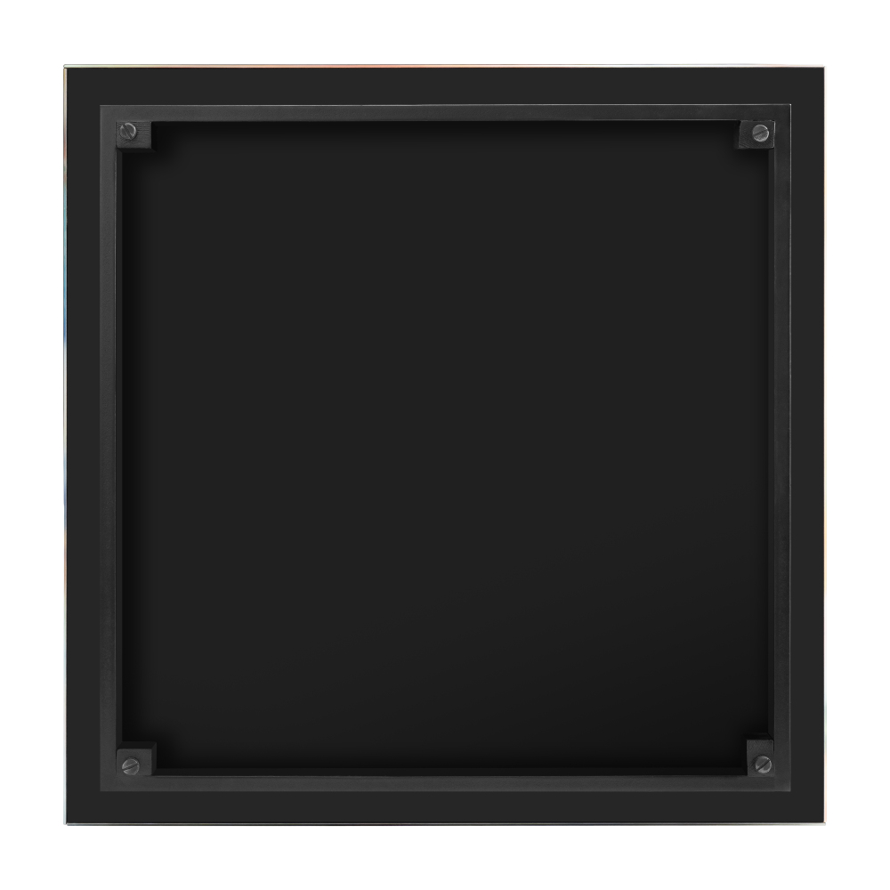 Square Modern Abstract Glass Coffee Table