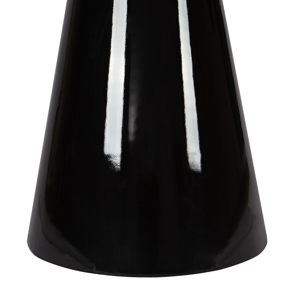 Black/White Modern High Glossy Round Dining Table