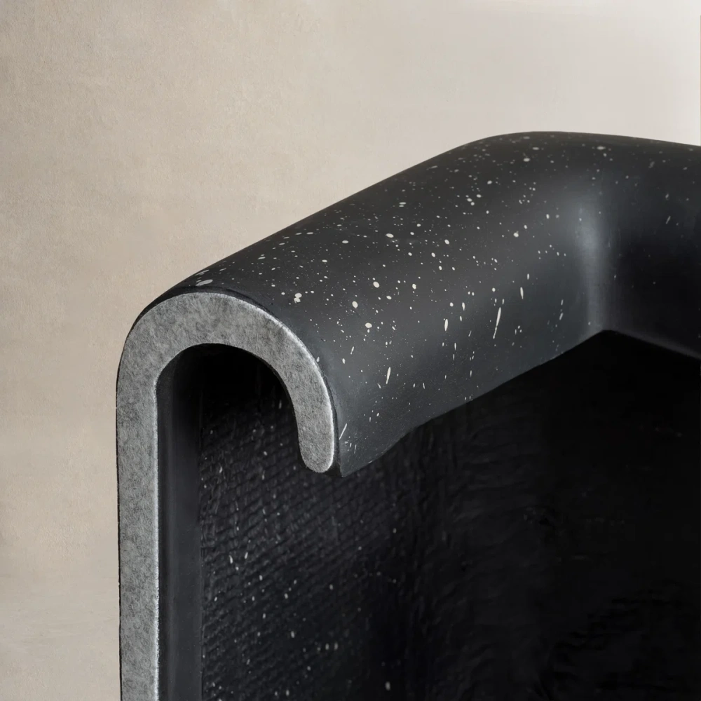 12" Low Profile Organic Sculptural Coffee Table, Modern Accent Table for Indoor & Outdoor Living Spaces