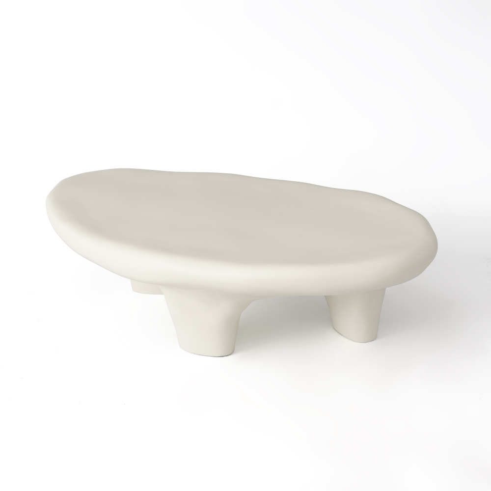 47" Iregular Cloud Shaped Fiberglass Low Profile Coffee Table
