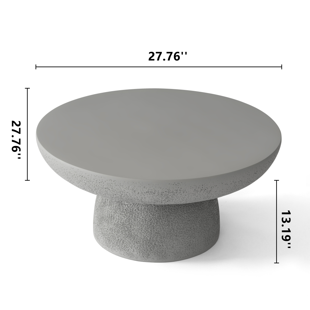 Grey Travertine Round Coffee Tables Accent Center Table