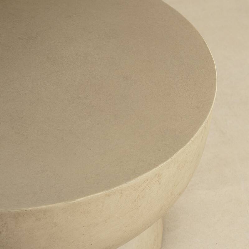 11.4" Concrete Round Low Profile End Table