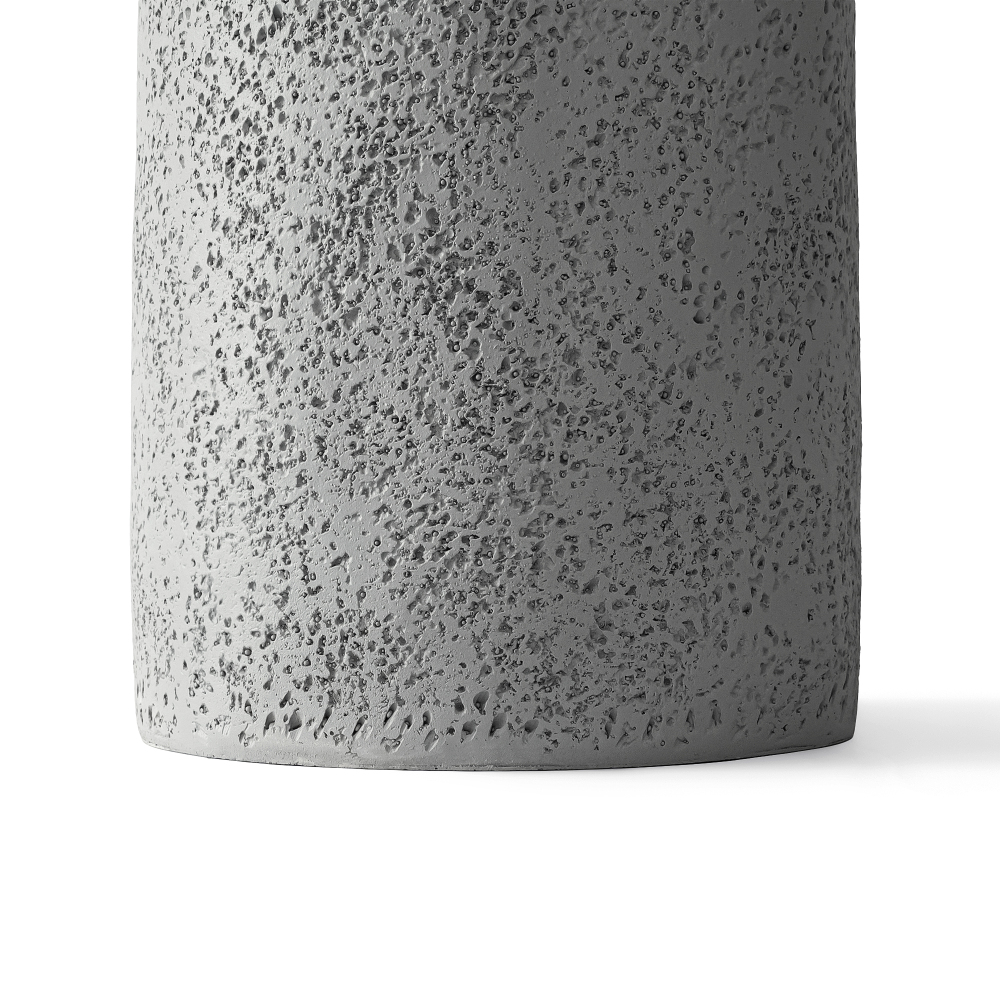 Grey Travertine Stone Finish End Table Accent Side Table