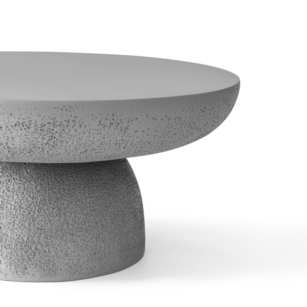 Grey Travertine Round Coffee Tables Accent Center Table