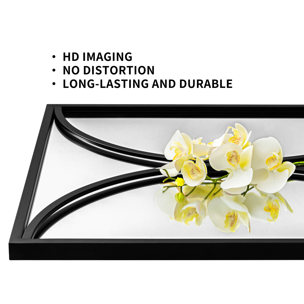 Black Antique  47.2" Modern Decorative Wall Mirror