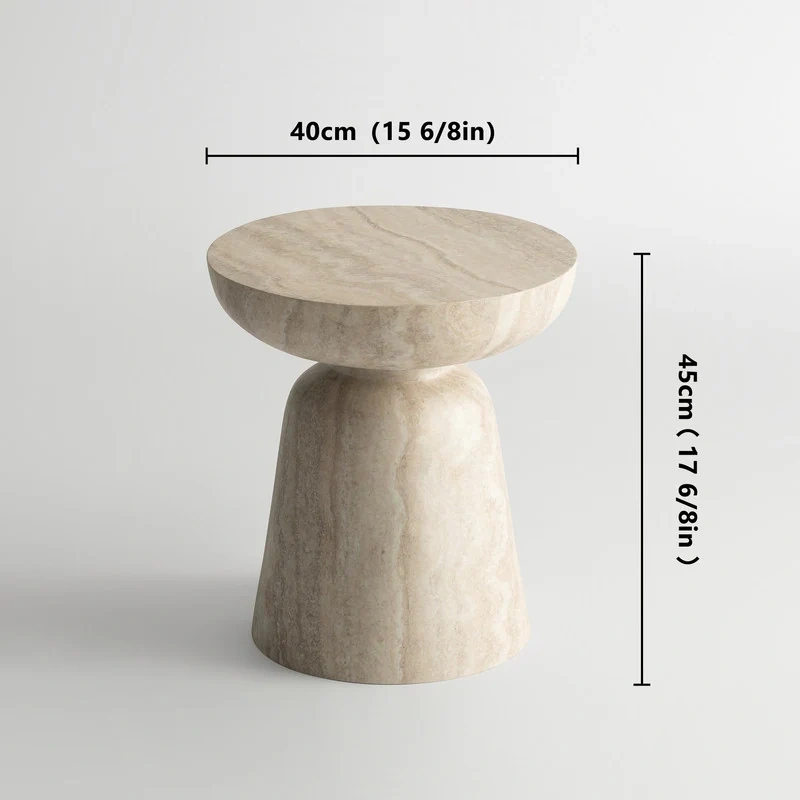 15.7" Mushroom-Shaped Fiberglass End Table