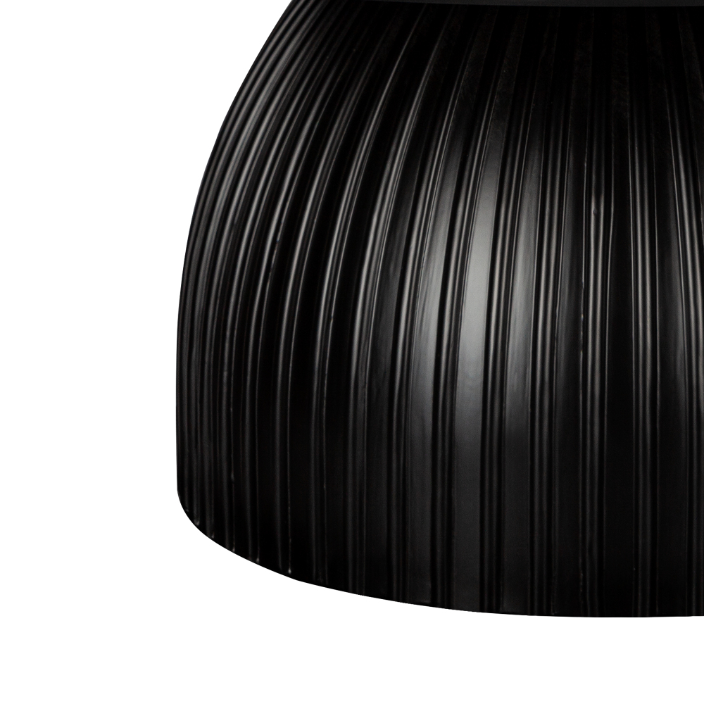 Classical Black Round Coffee Table Solid Wood Base
