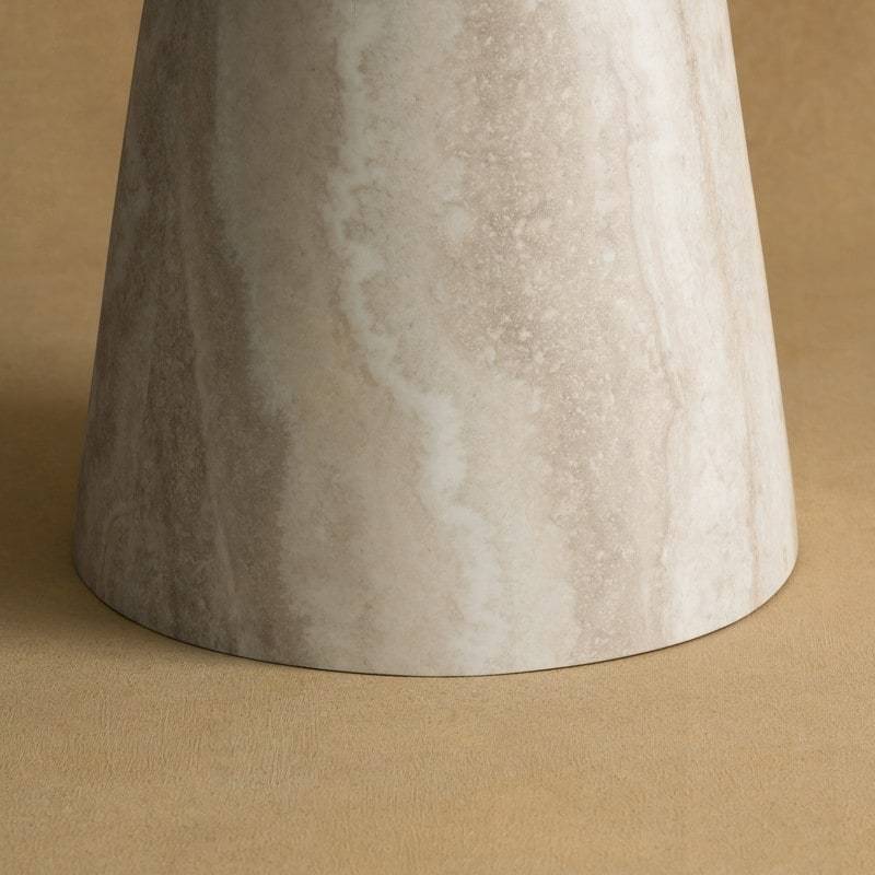 15.7" Mushroom-Shaped Fiberglass End Table