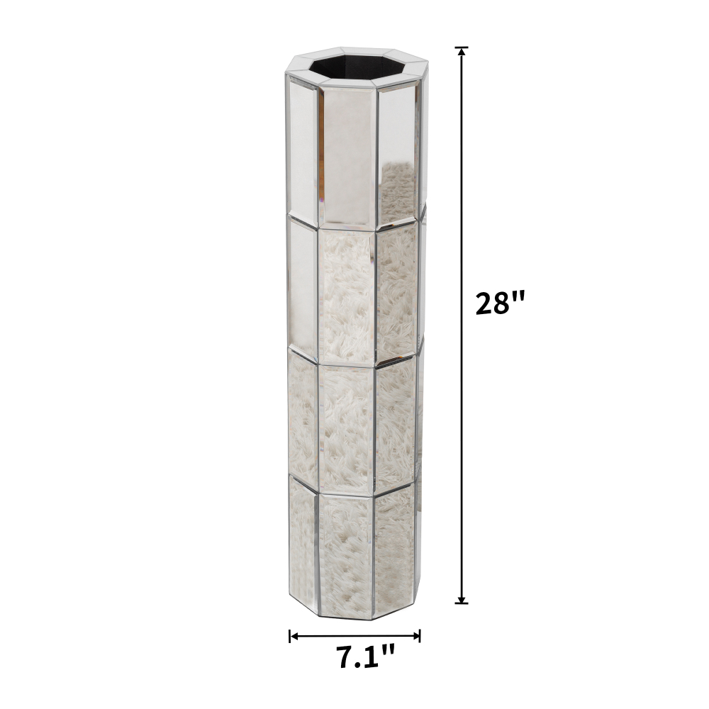 SHYFOY Handmade Cylinder Crystal Glass Floor Vase /SF-FV151