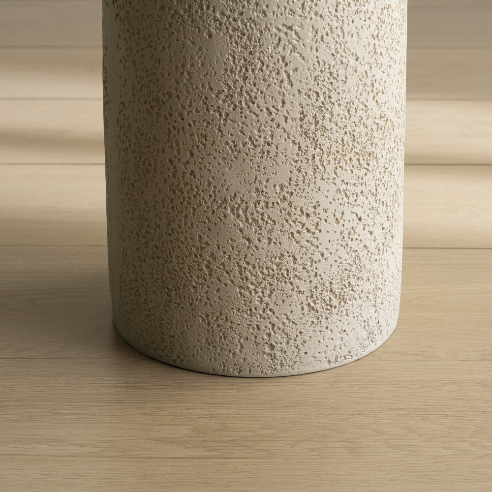 SHYFOY Travertine Stone Finish Side Accent Table