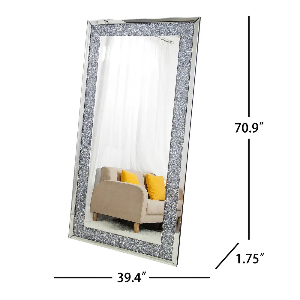 SHYFOY Crushed Diamond Wide Full Length Mirror